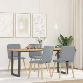Sillas de comedor 4 unidades tela gris claro by , dining chairs - Ref: Foro24-3315320, Price: 200,61 €, Discount: %