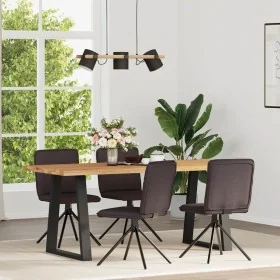 Sillas de comedor 4 unidades tela marrón oscuro von , Essstühle - Ref: Foro24-3315336, Preis: 201,44 €, Rabatt: %