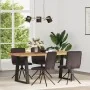 Sillas de comedor 4 unidades tela marrón oscuro de , Sillas de comedor - Ref: Foro24-3315336, Precio: 201,40 €, Descuento: %