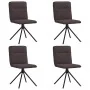 Sillas de comedor 4 unidades tela marrón oscuro de , Sillas de comedor - Ref: Foro24-3315336, Precio: 201,40 €, Descuento: %