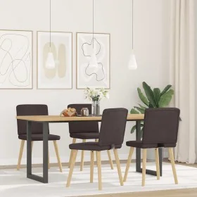 Sillas de comedor 4 unidades tela marrón oscuro von , Essstühle - Ref: Foro24-3315301, Preis: 195,94 €, Rabatt: %