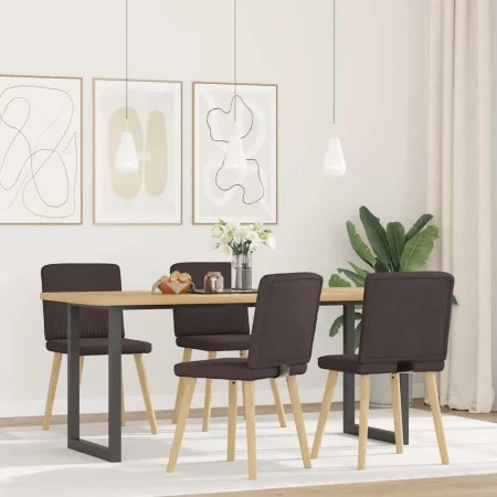 Sillas de comedor 4 unidades tela marrón oscuro von , Essstühle - Ref: Foro24-3315301, Preis: 195,92 €, Rabatt: %