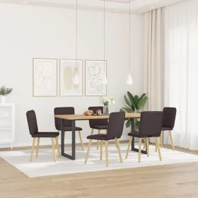 Sillas de comedor 6 unidades tela marrón oscuro von , Essstühle - Ref: Foro24-3315594, Preis: 299,32 €, Rabatt: %