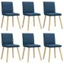 Sillas de comedor 6 unidades tela azul de , Sillas de comedor - Ref: Foro24-3315633, Precio: 314,55 €, Descuento: %