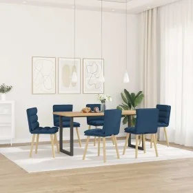 Sillas de comedor 6 unidades tela azul by , dining chairs - Ref: Foro24-3315671, Price: 317,98 €, Discount: %