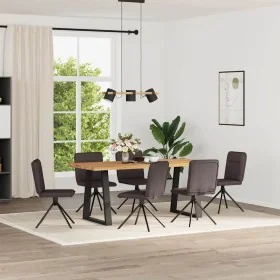 Sillas de comedor 6 unidades tela marrón oscuro by , dining chairs - Ref: Foro24-3315606, Price: 300,95 €, Discount: %