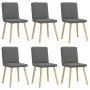 Sillas de comedor 6 unidades tela gris oscuro de , Sillas de comedor - Ref: Foro24-3315568, Precio: 292,28 €, Descuento: %