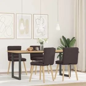 Sillas de comedor 4 unidades tela marrón oscuro von , Essstühle - Ref: Foro24-3315397, Preis: 212,78 €, Rabatt: %