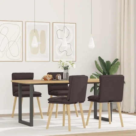 Sillas de comedor 4 unidades tela marrón oscuro von , Essstühle - Ref: Foro24-3315397, Preis: 212,78 €, Rabatt: %
