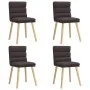 Sillas de comedor 4 unidades tela marrón oscuro von , Essstühle - Ref: Foro24-3315397, Preis: 212,78 €, Rabatt: %
