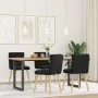 Sillas de comedor 4 unidades tela negras by , dining chairs - Ref: Foro24-3315395, Price: 212,77 €, Discount: %