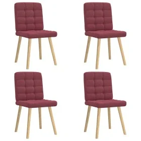 Sillas de comedor 4 unidades tela rojo tinto von , Essstühle - Ref: Foro24-3315194, Preis: 202,28 €, Rabatt: %