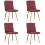 Sillas de comedor 4 unidades tela rojo tinto de , Sillas de comedor - Ref: Foro24-3315194, Precio: 202,26 €, Descuento: %