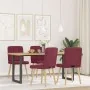 Sillas de comedor 4 unidades tela rojo tinto de , Sillas de comedor - Ref: Foro24-3315194, Precio: 202,26 €, Descuento: %