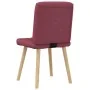 Sillas de comedor 4 unidades tela rojo tinto de , Sillas de comedor - Ref: Foro24-3315194, Precio: 202,26 €, Descuento: %