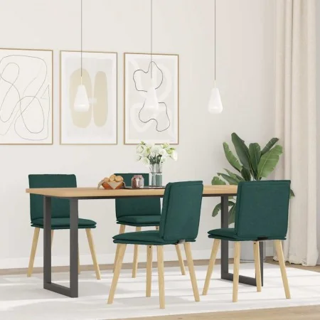Sillas de comedor 4 unidades tela verde oscuro von , Essstühle - Ref: Foro24-3315360, Preis: 210,65 €, Rabatt: %