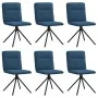 Sillas de comedor 6 unidades tela azul de , Sillas de comedor - Ref: Foro24-3315610, Precio: 300,94 €, Descuento: %