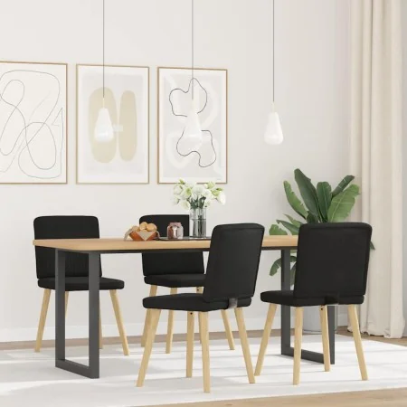 Sillas de comedor 4 unidades tela negras de , Sillas de comedor - Ref: Foro24-3315299, Precio: 195,92 €, Descuento: %