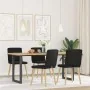 Sillas de comedor 4 unidades tela negras de , Sillas de comedor - Ref: Foro24-3315299, Precio: 195,92 €, Descuento: %
