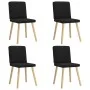 Sillas de comedor 4 unidades tela negras de , Sillas de comedor - Ref: Foro24-3315299, Precio: 195,92 €, Descuento: %