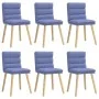 Sillas de comedor 6 uds tela azul jeans de , Sillas de comedor - Ref: Foro24-3315673, Precio: 317,95 €, Descuento: %