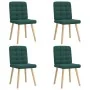Sillas de comedor 4 unidades tela verde oscuro de , Sillas de comedor - Ref: Foro24-3315196, Precio: 204,16 €, Descuento: %