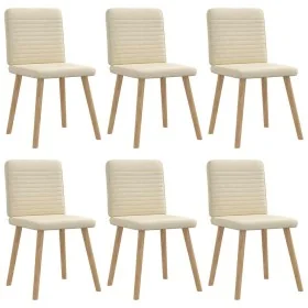 Sillas de comedor 6 unidades tela color crema von , Essstühle - Ref: Foro24-3315521, Preis: 296,50 €, Rabatt: %