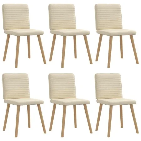 Sillas de comedor 6 unidades tela color crema von , Essstühle - Ref: Foro24-3315521, Preis: 296,49 €, Rabatt: %