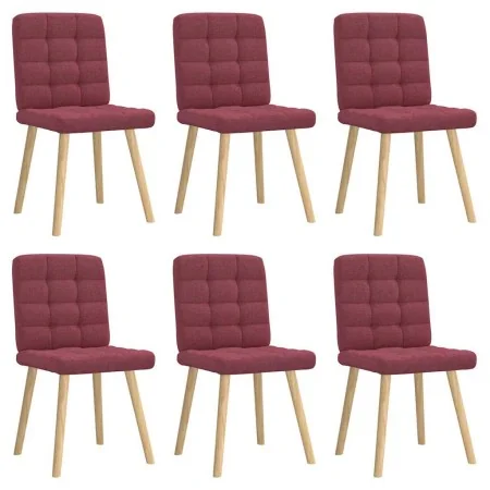 Sillas de comedor 6 unidades tela rojo tinto von , Essstühle - Ref: Foro24-3315464, Preis: 302,25 €, Rabatt: %