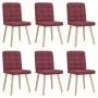 Sillas de comedor 6 unidades tela rojo tinto von , Essstühle - Ref: Foro24-3315464, Preis: 302,25 €, Rabatt: %