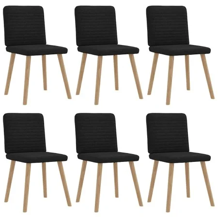 Sillas de comedor giratorias 6 unidades tela negras de , Sillas de comedor - Ref: Foro24-3315516, Precio: 296,49 €, Descuento: %