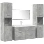 Set muebles de baño 5 piezas madera ingeniería gris hormigón de , Muebles de baño - Ref: Foro24-3324906, Precio: 409,33 €, De...