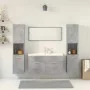 Set muebles de baño 5 piezas madera ingeniería gris hormigón de , Muebles de baño - Ref: Foro24-3324906, Precio: 409,33 €, De...