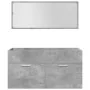 Set muebles de baño 5 piezas madera ingeniería gris hormigón de , Muebles de baño - Ref: Foro24-3324906, Precio: 409,33 €, De...