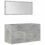 Set muebles de baño 5 piezas madera ingeniería gris hormigón de , Muebles de baño - Ref: Foro24-3324906, Precio: 409,33 €, De...