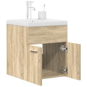 Mueble de baño con lavabo incorporado y grifo roble Sonoma von , Badezimmermöbel - Ref: Foro24-3325013, Preis: 157,66 €, Raba...