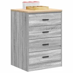 Armario de garaje de madera maciza pino gris Sonoma 60x51x85 cm by , Armarios industriales - Ref: Foro24-860603, Price: 100,8...