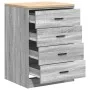 Armario de garaje de madera maciza pino gris Sonoma 60x51x85 cm de , Armarios industriales - Ref: Foro24-860603, Precio: 100,...