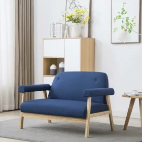 Sofá de 2 plazas de tela azul by , Sofas - Ref: Foro24-246649, Price: 222,43 €, Discount: %