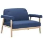 Sofá de 2 plazas de tela azul by , Sofas - Ref: Foro24-246649, Price: 222,43 €, Discount: %