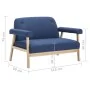 Sofá de 2 plazas de tela azul by , Sofas - Ref: Foro24-246649, Price: 222,43 €, Discount: %