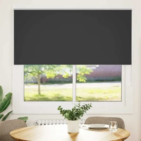 Estor Enrollable Opaco negro 145x175 cm Tela Ancho 141,6 cm by , Blinds and blinds - Ref: Foro24-4010903, Price: 28,73 €, Dis...