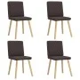 Sillas de comedor 4 unidades tela marrón oscuro by , dining chairs - Ref: Foro24-3315225, Price: 199,30 €, Discount: %