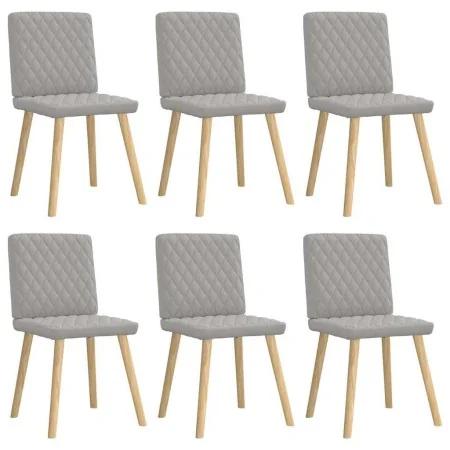 Sillas de comedor 6 uds tela gris nube de , Sillas de comedor - Ref: Foro24-3315500, Precio: 297,73 €, Descuento: %