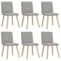 Sillas de comedor 6 uds tela gris nube de , Sillas de comedor - Ref: Foro24-3315500, Precio: 297,73 €, Descuento: %