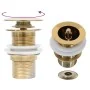 Desagüe empuje sin función desbordamiento dorado 6,4x6,4x9,1 cm de , Grifos - Ref: Foro24-149062, Precio: 19,44 €, Descuento: %
