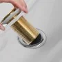 Desagüe empuje sin función desbordamiento dorado 6,4x6,4x9,1 cm de , Grifos - Ref: Foro24-149062, Precio: 19,44 €, Descuento: %