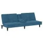 Sofá cama con portavasos terciopelo azul by , Sofas - Ref: Foro24-351919, Price: 263,21 €, Discount: %