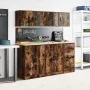 Armarios de pared 2 uds para garaje madera roble ahumado de , Armarios industriales - Ref: Foro24-860634, Precio: 59,44 €, De...
