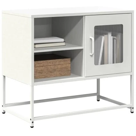 Mueble para TV de acero blanco 68x39x60,5 cm by , TV Furniture - Ref: Foro24-853391, Price: 68,64 €, Discount: %